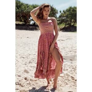 Free People One I Love Dress in Caramel Combo Size L NWT